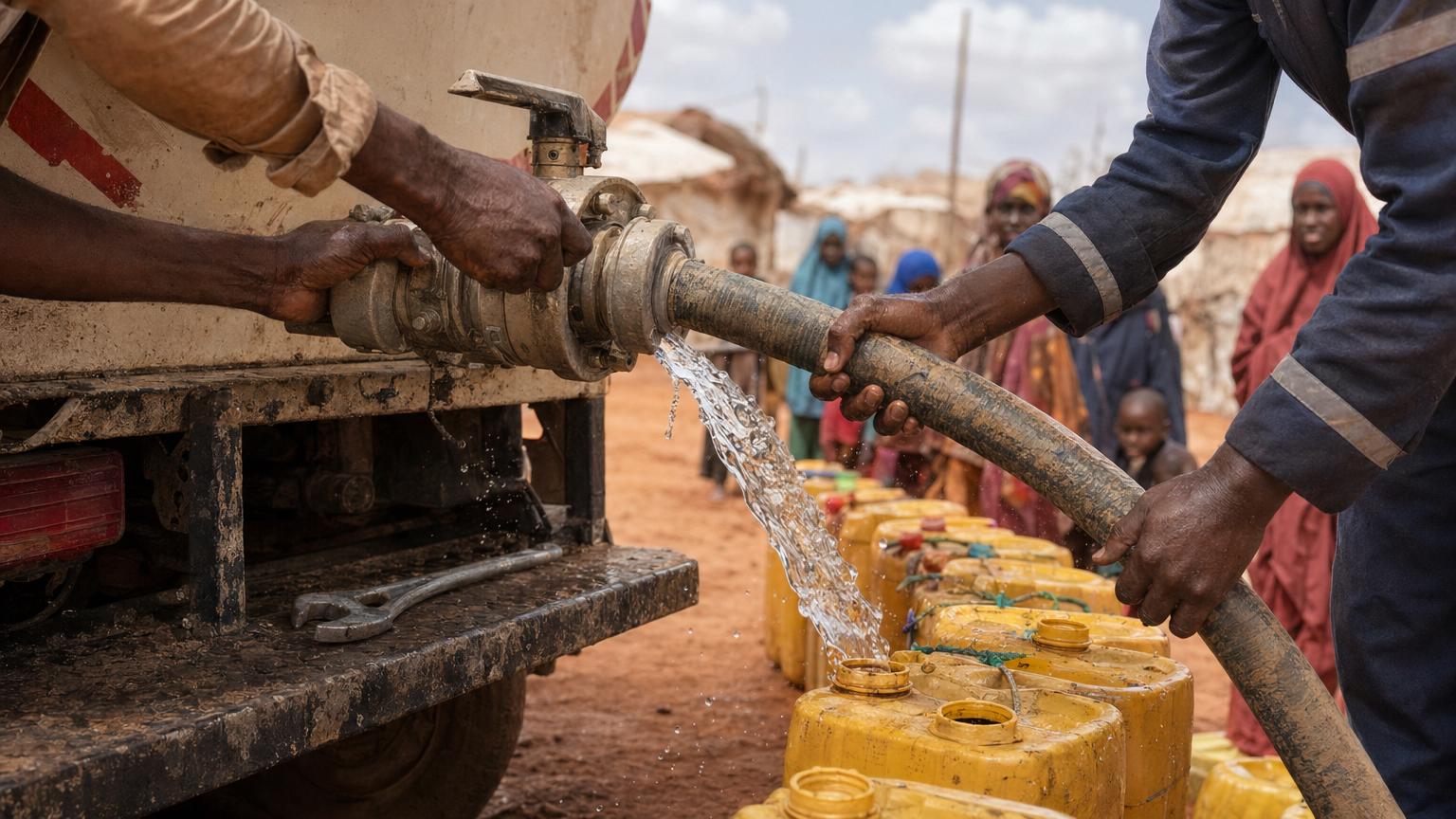 Baidoa’s Water Trucks Keep Moving While Geneva’s Ledger Lags