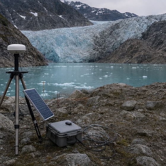 AI-generated editorial thumbnail for Glacier retreat raises the stakes.