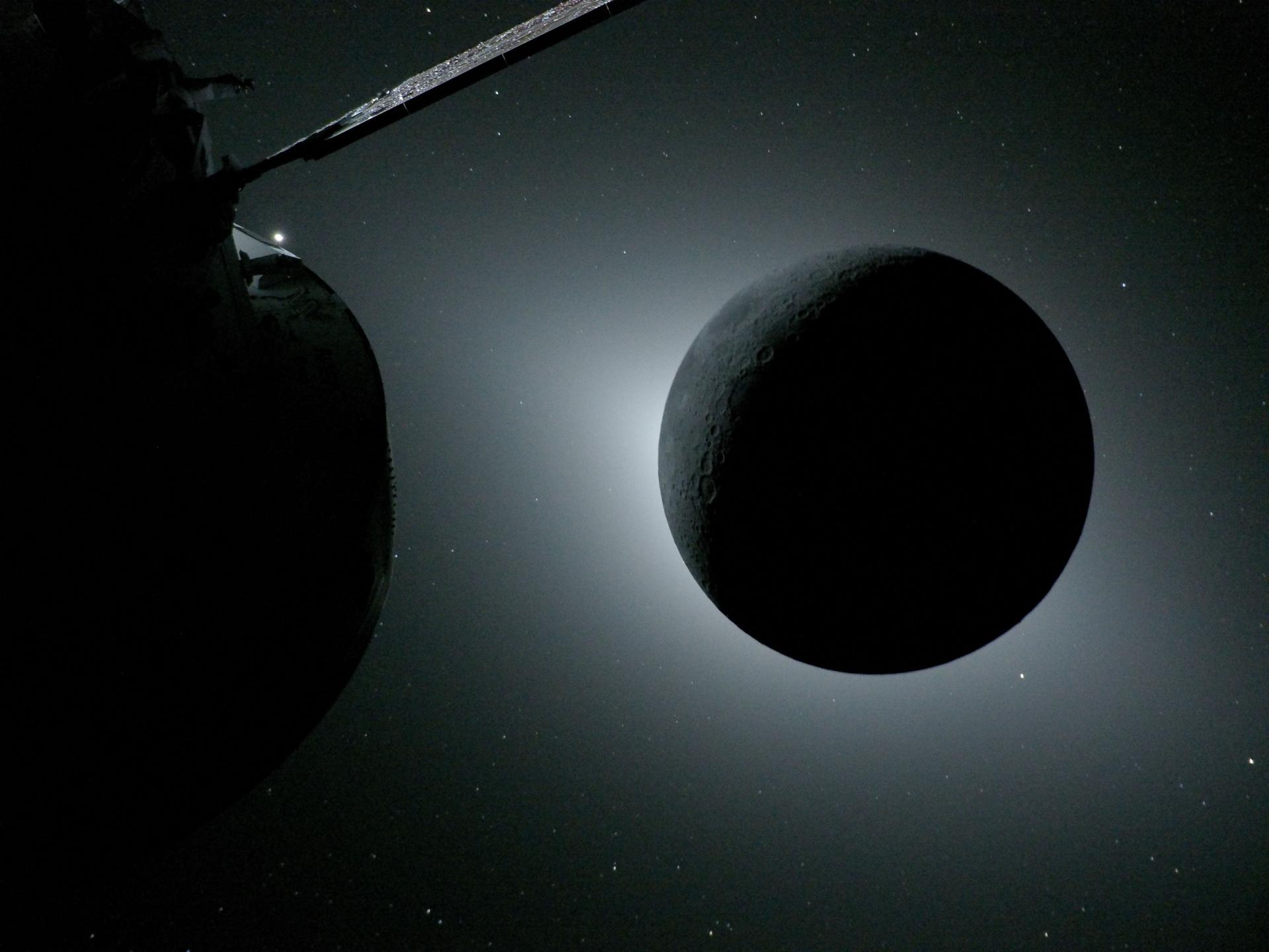 The Moon seen from Orion during Artemis II.