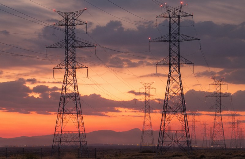 Cinematic grid and data-center infrastructure thumbnail for Source 025.