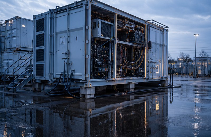 Cinematic laboratory, server-room, or power-equipment thumbnail for Source 058.