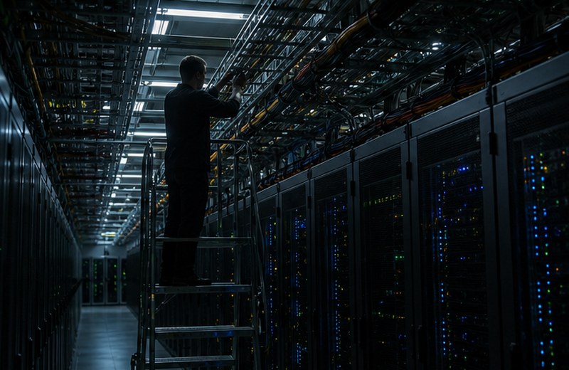 Cinematic laboratory, server-room, or power-equipment thumbnail for Source 067.