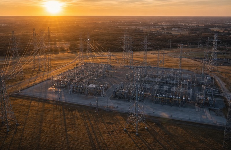 Cinematic grid-control and transmission thumbnail for Source 077.