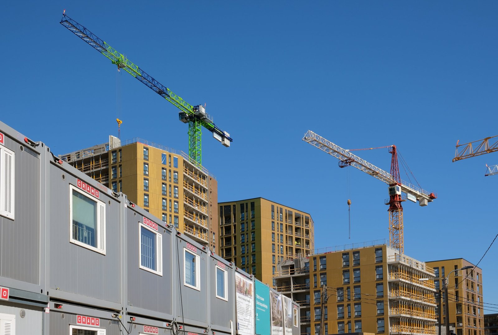 Apartment building construction site in Vuosaari, Helsinki