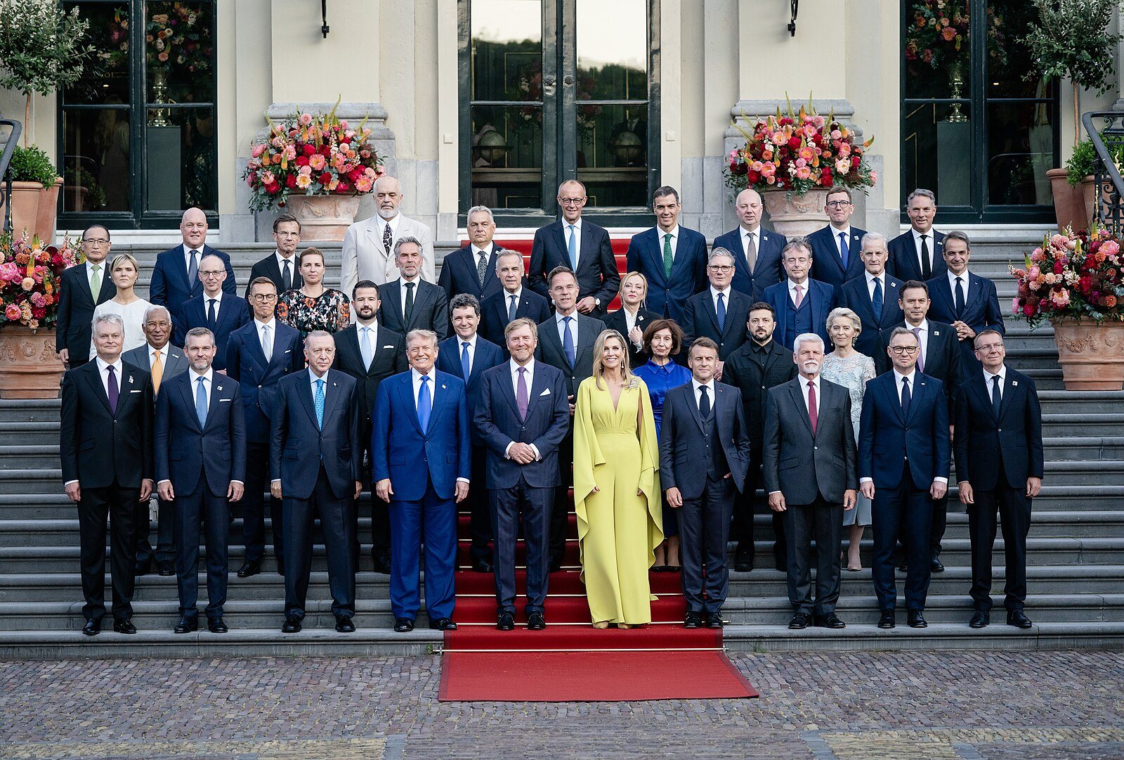 Group photo of leaders at the 2025 NATO Summit in The Hague